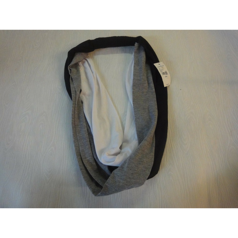 lane Bryant one piece scarf white gray black NWT